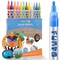 Acrylic Paint Pens for Rock Painting, Fabric, Wood, Canvas, Metal, Ceramic, Glass, Scrapbooking Craft,12 Colors Paint Marker Set, Medium Tip, Non-Toxic, Quick Drying